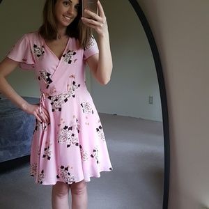 Francesca's Floral Pink dress